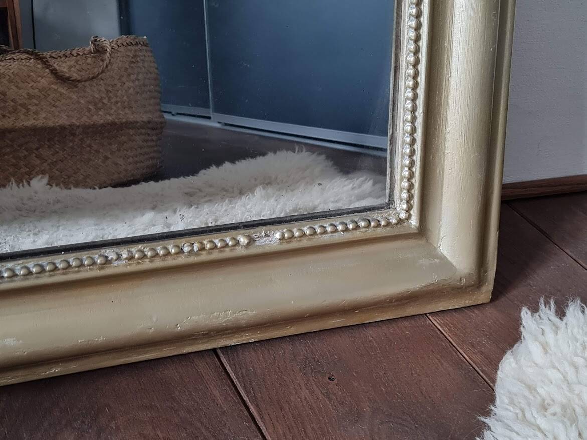 Antique gilt Louis Philippe mirror, 88 x 72