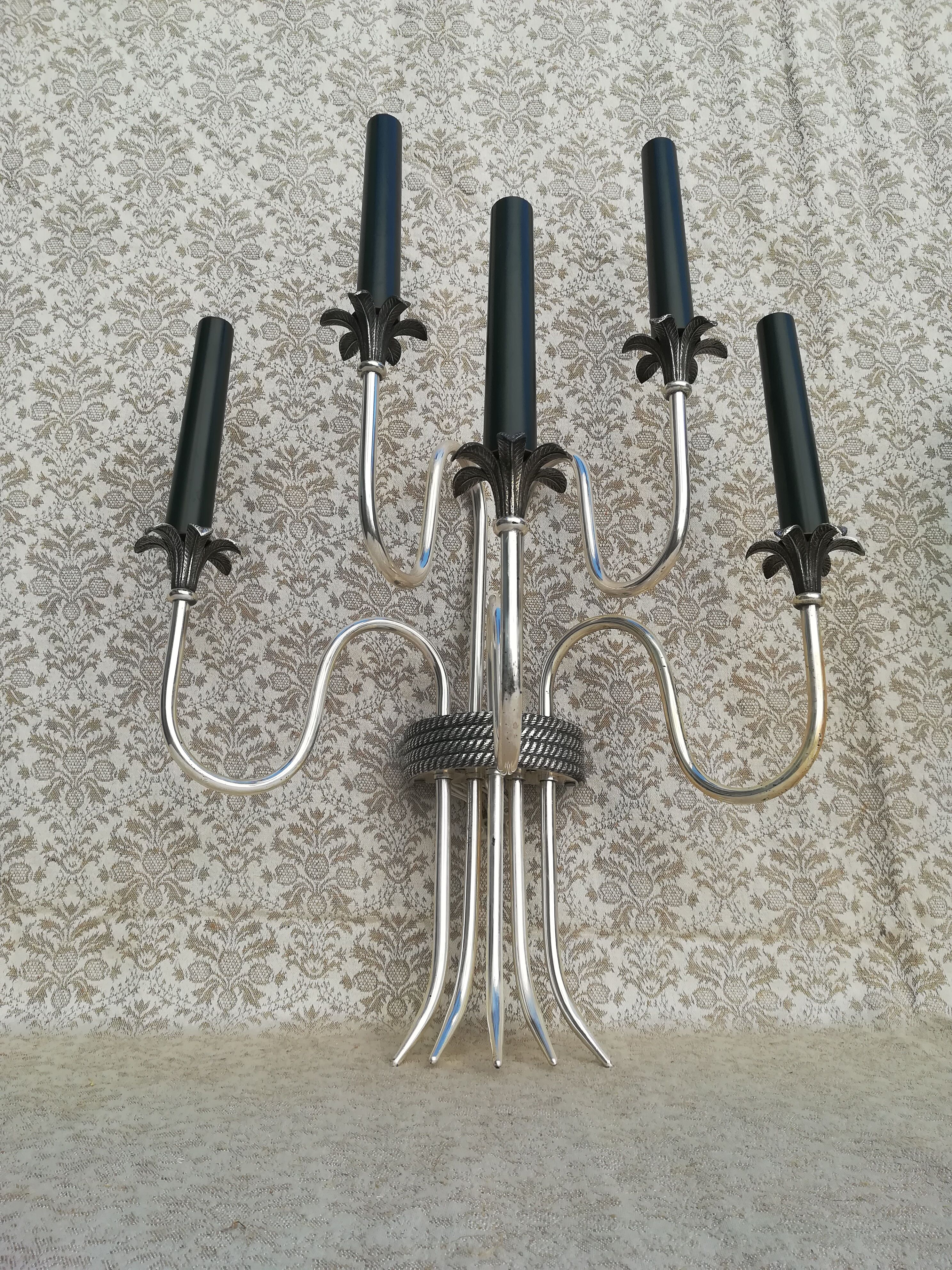 Silver bronze wall lights