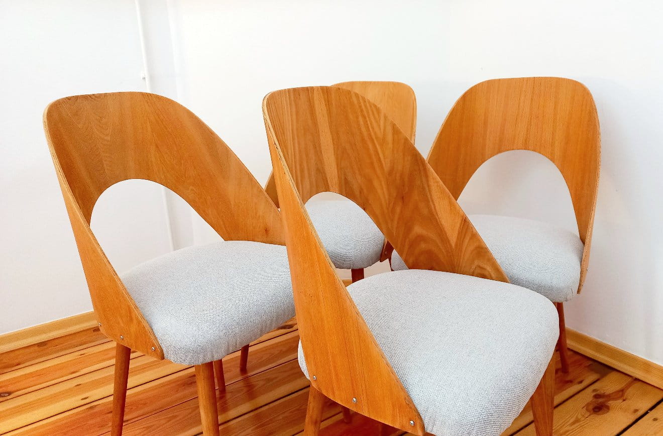 Czechoslovakian Chairs by A. Suman for Tatra Nabytok, 1960s, Set of 4