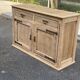 18th-century Parisian buffet renovated in raw wood, 150cm.