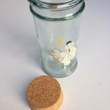 vintage pierrot glass jar