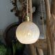 Vintage portable lamp with customizable pink Clichy glass globes