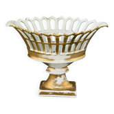 Empire basket in gilded porcelain – France, 19th century