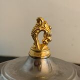 Mustard porcelain and gold metal