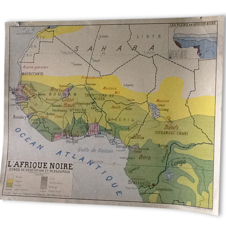 Geographic vintage - black Africa map