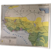 Carte géographique vintage - l'Afrique noire