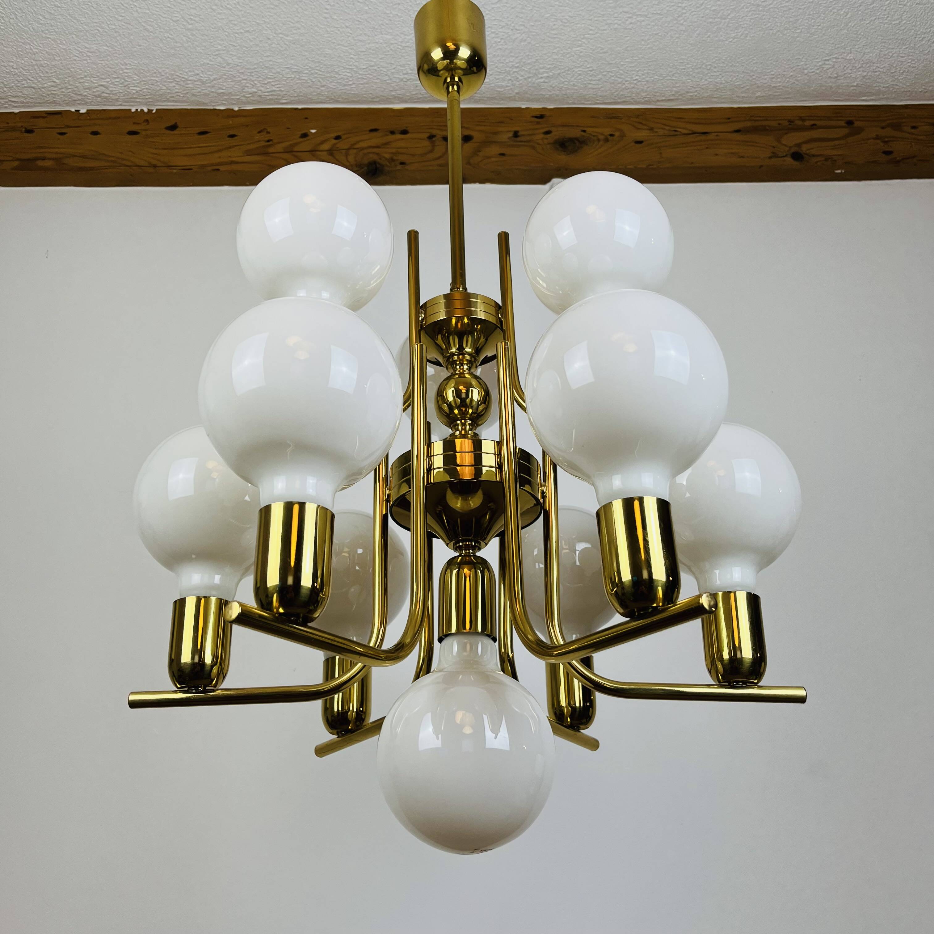 70s Hollywood Regency Gold Pendant Light