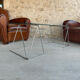 Table basse verre et acier