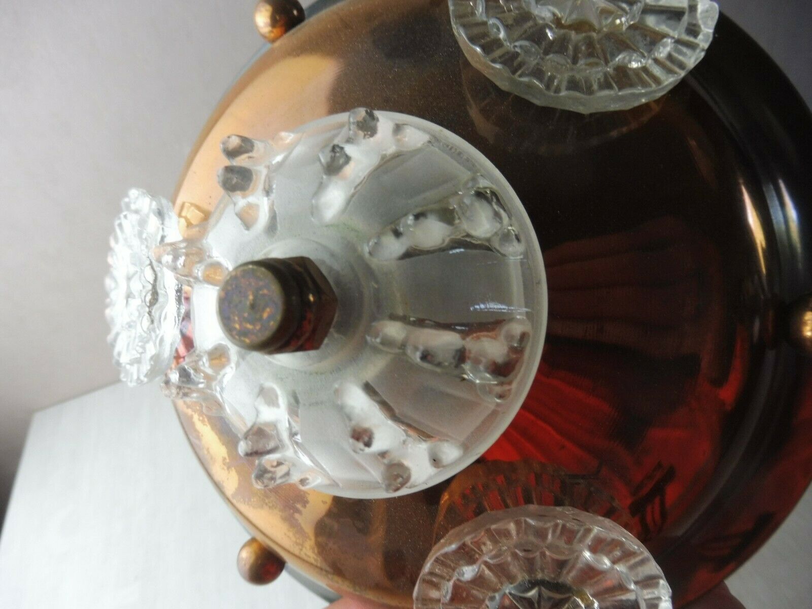 Old lamp suspension, brass, Ezan