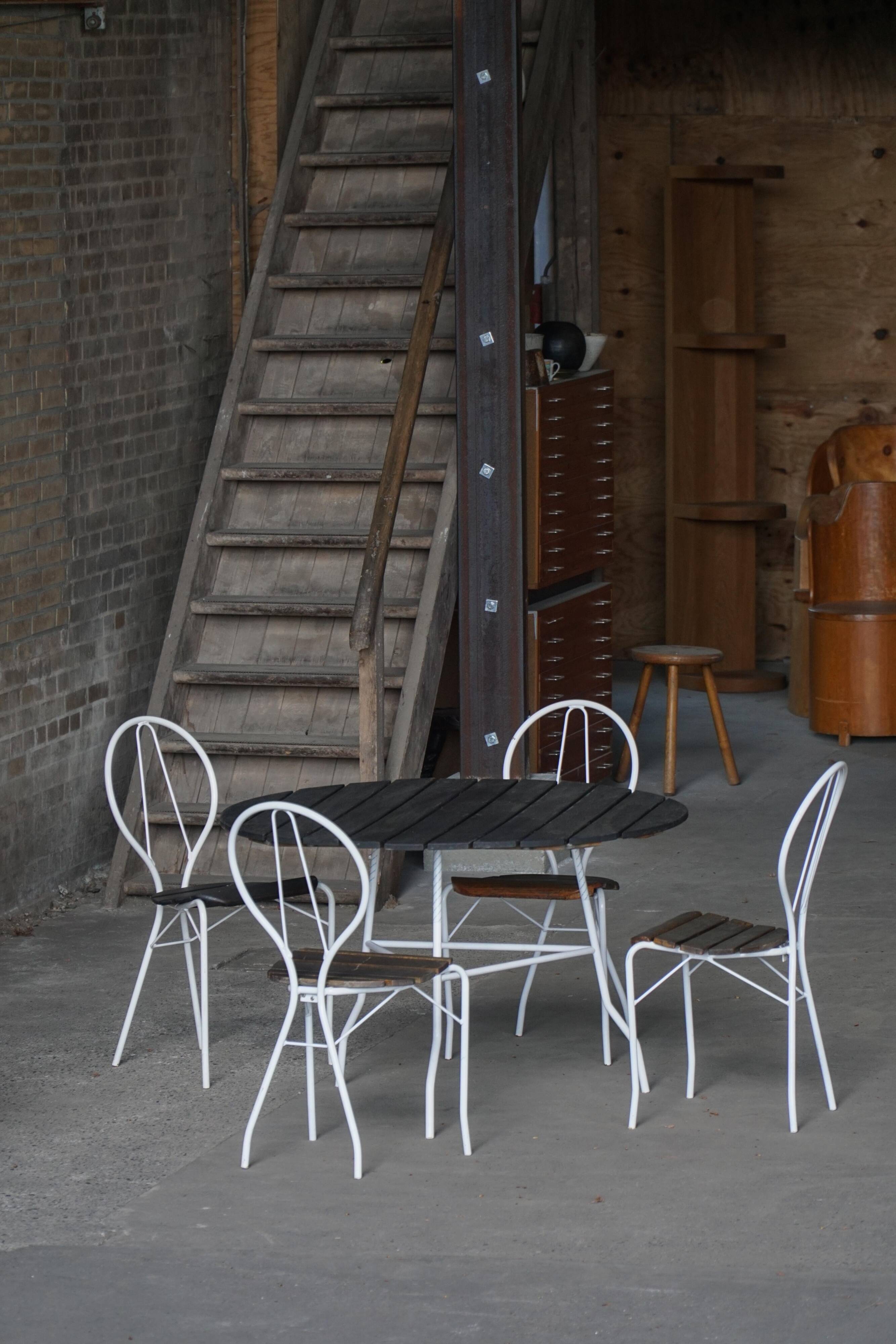 Vintage garden set Tore Ahlsén "Pia", table and 4 chairs, modern Swedish, 1990s.