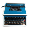 Machine à écrire Underwood 315 portative bleue avec son étui de transport