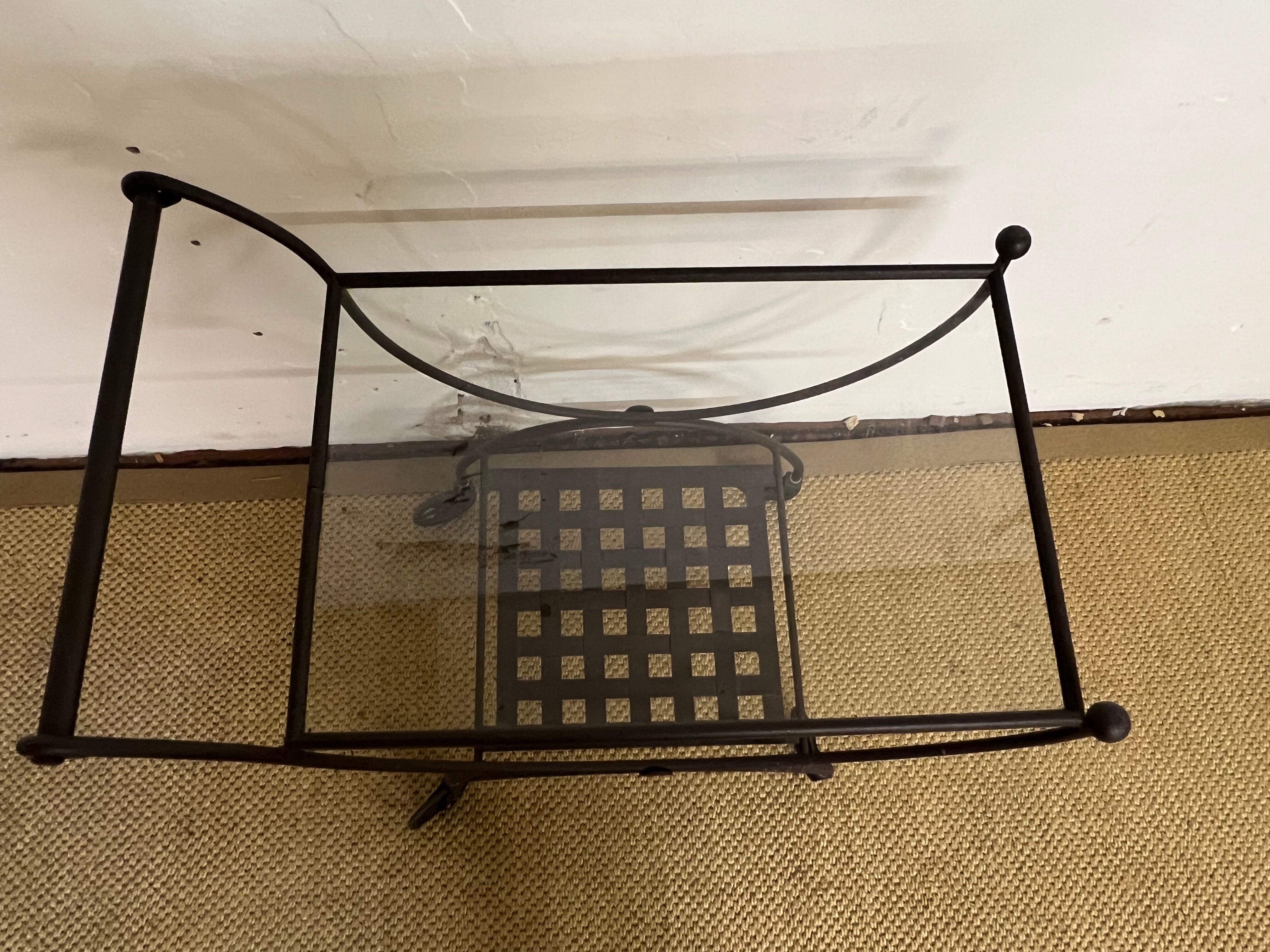 Wrought iron service trolley