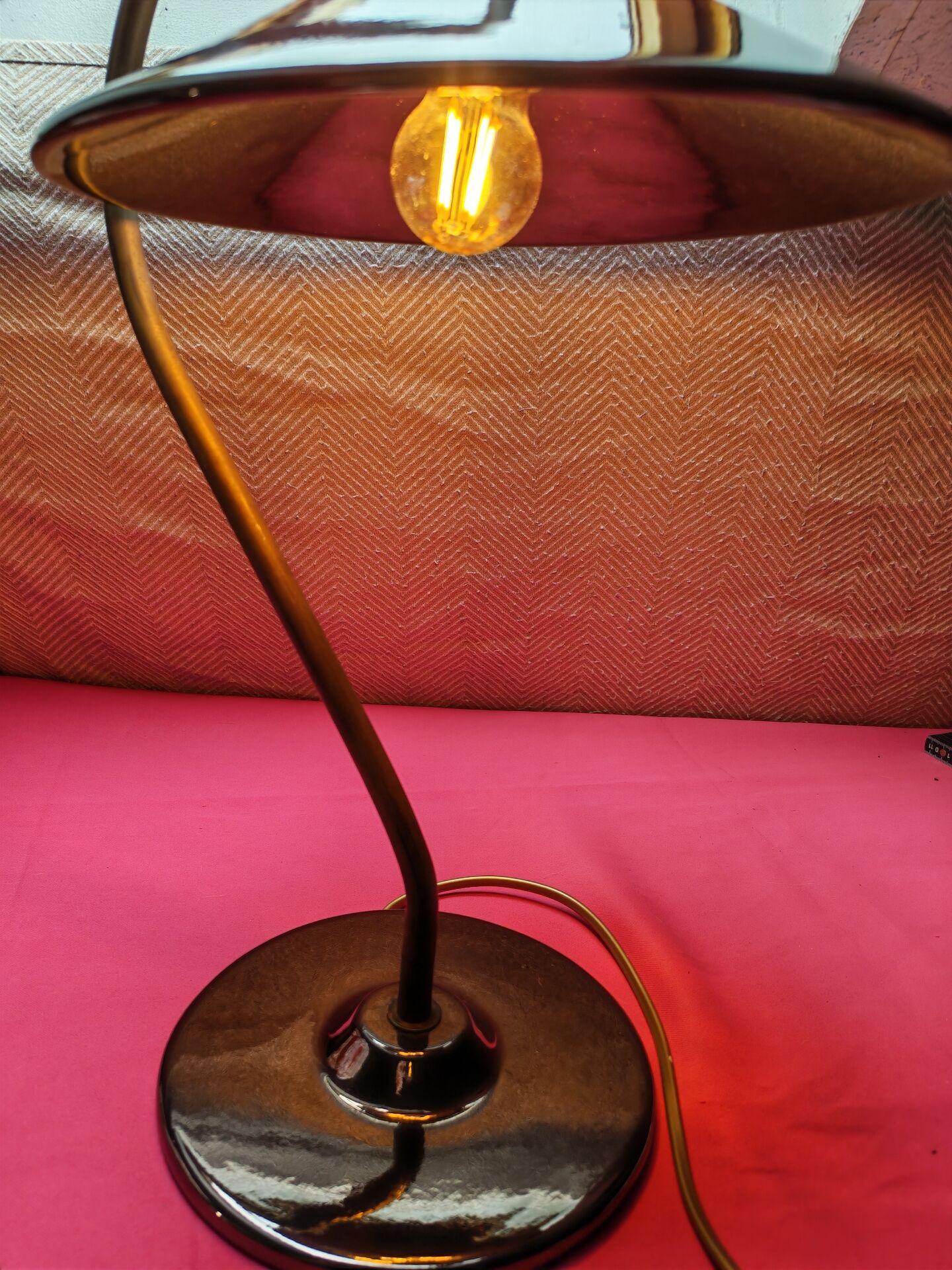 Superb vintage ceramic desk lamp by the ceramist.