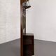 Art deco cloakroom coat rack in wood, mirror and chrome metal