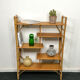 Bamboo and rattan shelf