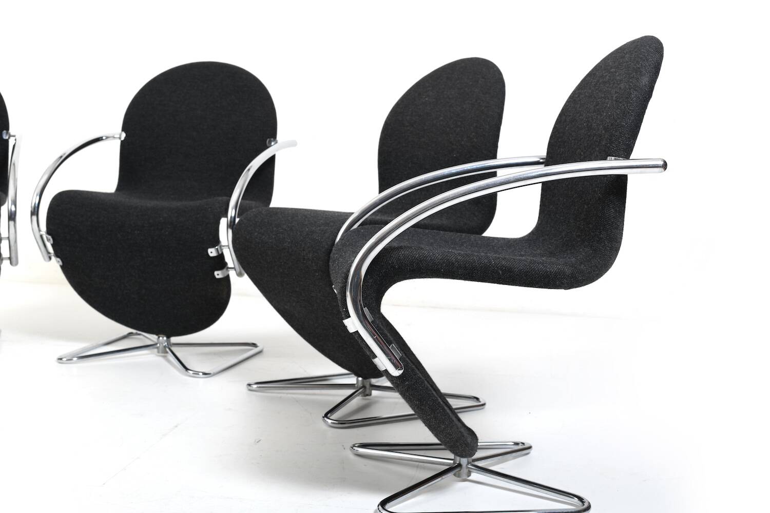 Verner Panton for Fritz Hansen 1973 Series 1-2-3 Butterfly Base