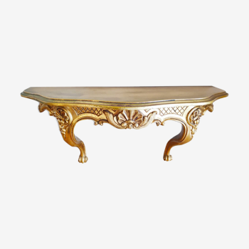 Louis XV style gilded wall shelf console