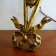 Applique bronze et tulipe fleur ancienne Art déco