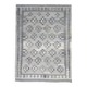 Handmade Afghan Kilim Rug, Grey Wool Geometric Flatweave Carpet 239x175cm