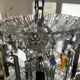 Bohemian crystal basket chandelier