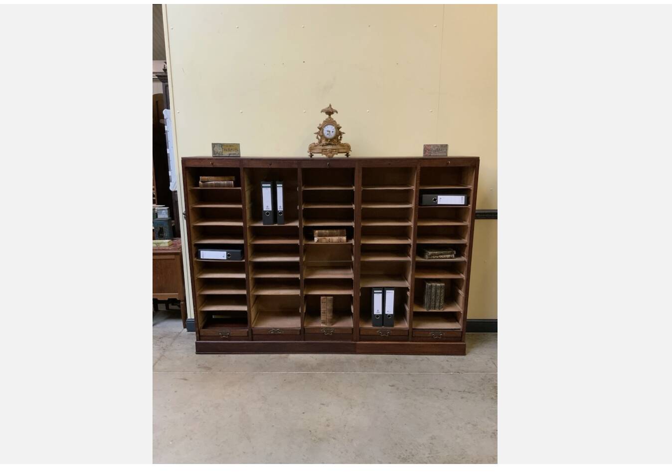 Antique Art Deco roller shutter archive cabinet