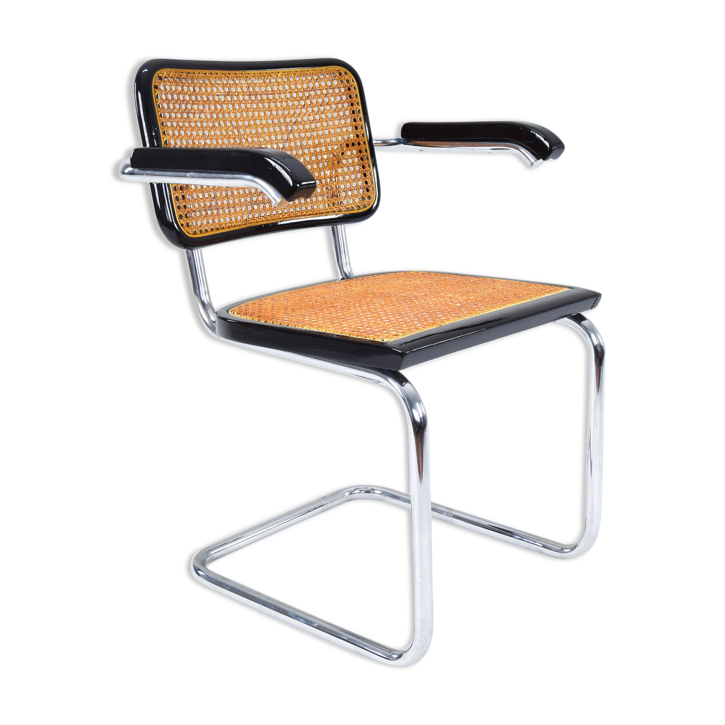 Mid-Century Italian Modern Marcel Breuer B64 Cesca Armchair Chair, 1970