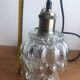 Suspension Avec Globe En Verre Vintage Système Électrique Neuf