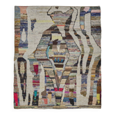 Tapis boho recyclé turc fait main 324 cm x 375 cm