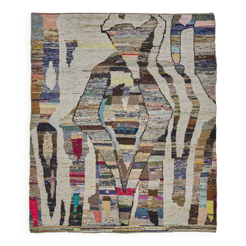 Tapis boho recyclé turc fait main 324 cm x 375 cm