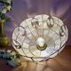 Vintage mother-of-pearl and brass lampshade pendant light with fruit decorations (2)