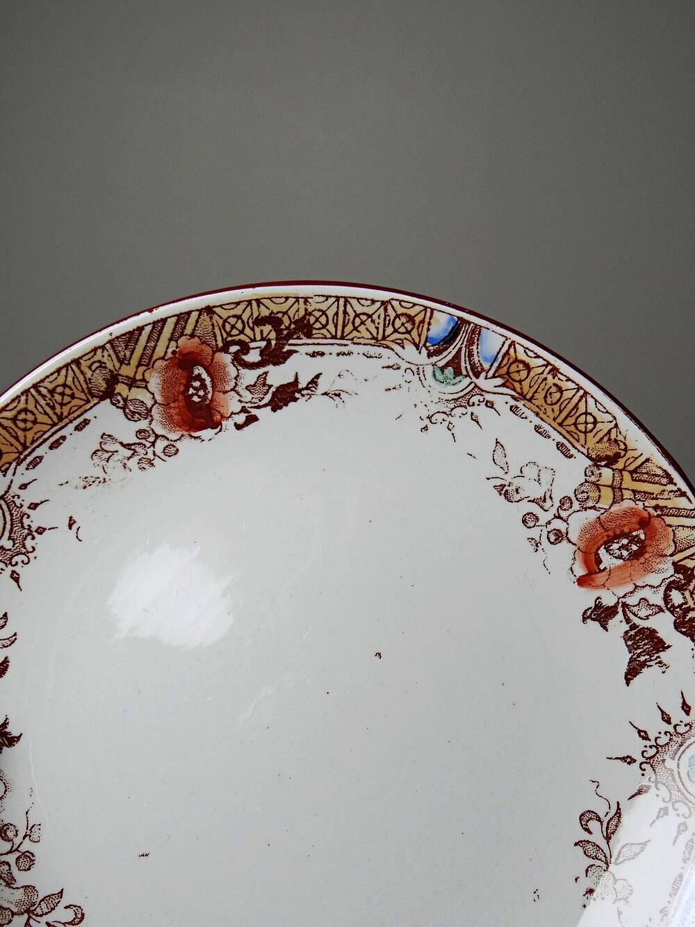 Sarreguemines tea service - Kyoto - antique 5 cups 6 saucers in Japanese style