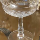 Series of 11 cut crystal champagne glasses