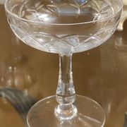 Series of 11 cut crystal champagne glasses