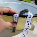 Yellow enamelled sheet metal basin 50/60s