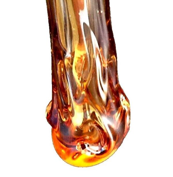 Vase / Soliflore  verre épais coloré rose transparent 1970