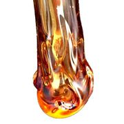 Vase / Soliflore  verre épais coloré rose transparent 1970