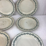 6 assiettes plates anciennes terre de fer