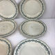 6 old flat iron earth plates