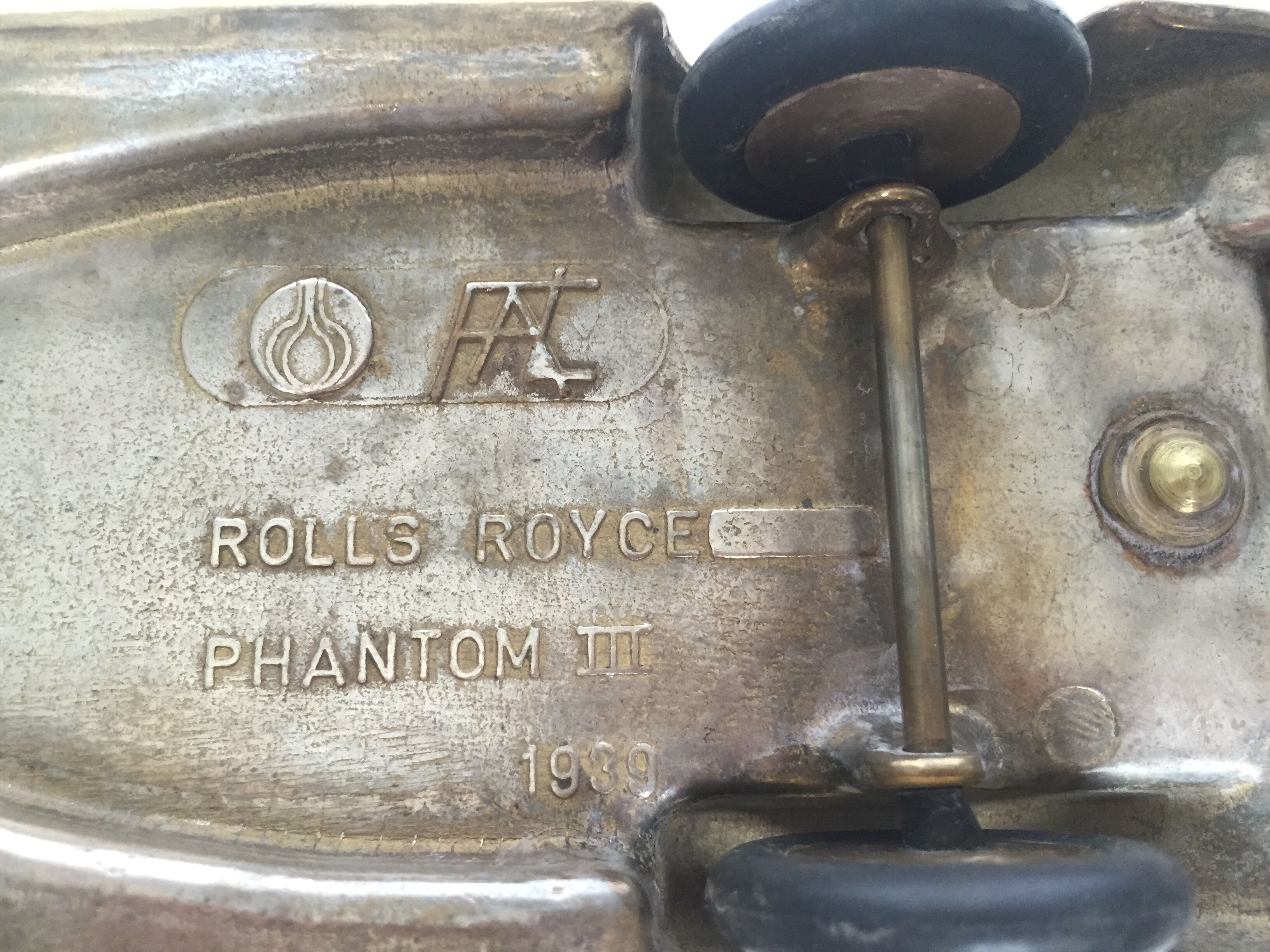 Ancient miniature metal car