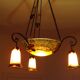 Art Deco Lustre Noverdy France in beaten iron