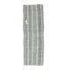 1970s Turkish flatweave handwoven grey white striped kilim rug 72x225