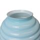 Vintage blue ribbed glass art deco hanging lamp 1950s