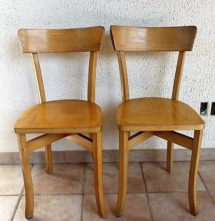Duo de chaises bistrot années 60