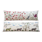 Set of 2 embroidered decorative cushion covers 46x142 cm