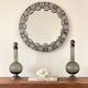 Brutalist round mirror, 1970