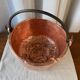 Large copper pot with handle