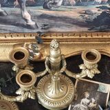 Pair of bronze candlesticks