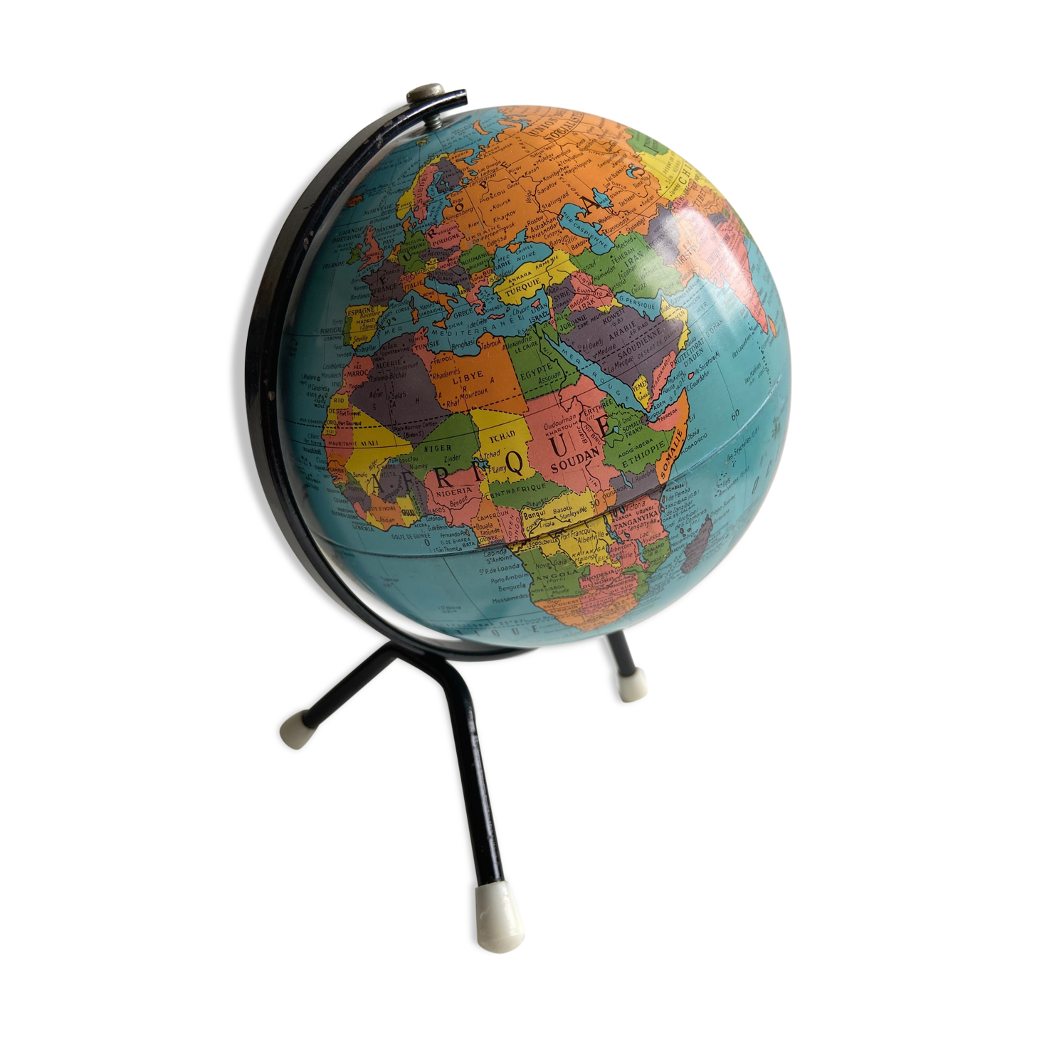 Mappemonde en métal