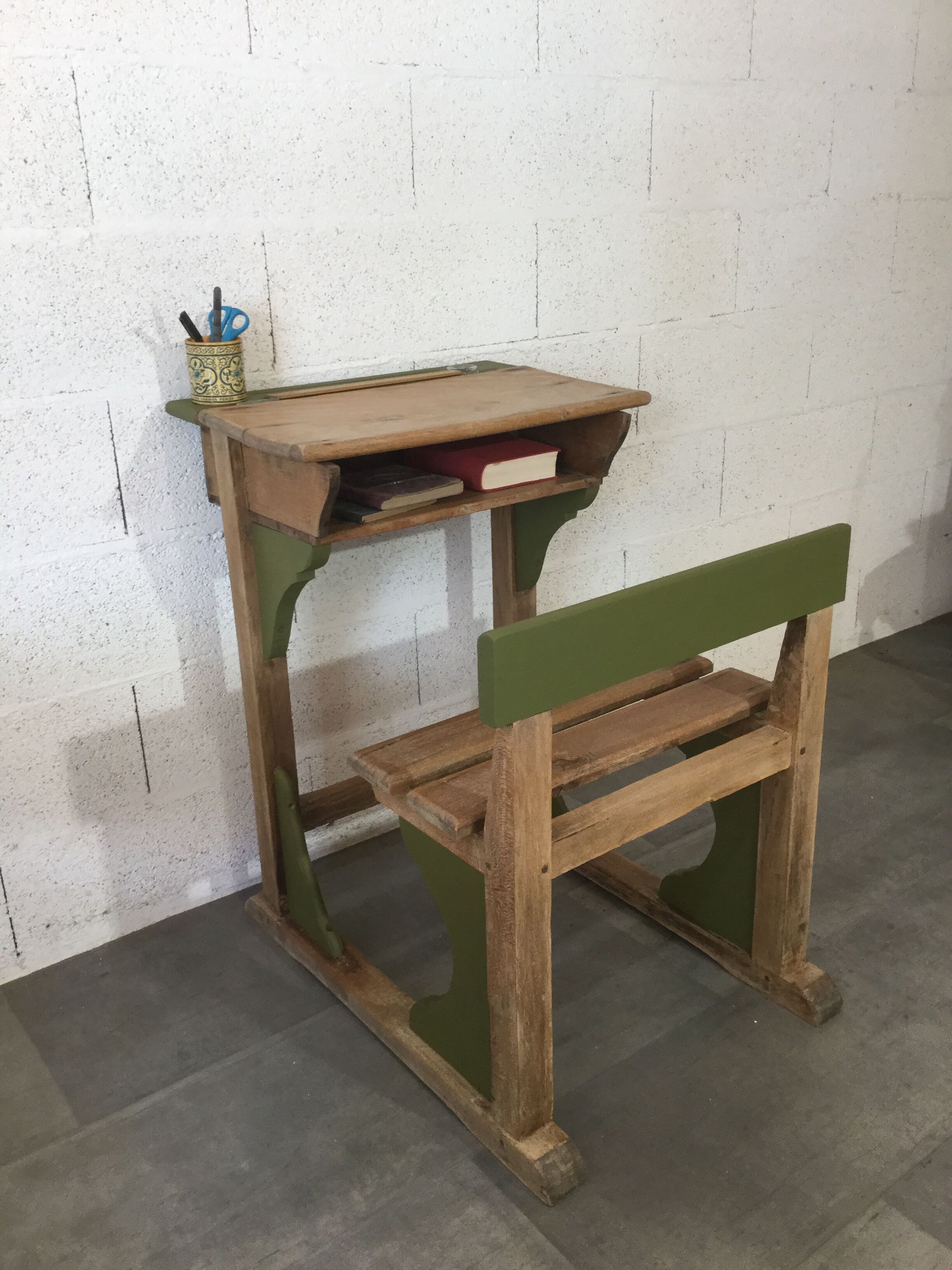Old schoolboy desk