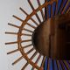 Oval rattan mirror